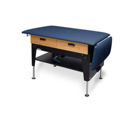 HAUSMANN INDUSTRIES Crank Hydraulic Treatment Table With Drawers, Dove Gray Hausmann-4701-722